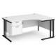 Maestro Cantilever Leg Corner Desk with Two Drawer Pedestal